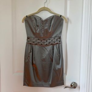 Bebe Silver Dress Size S